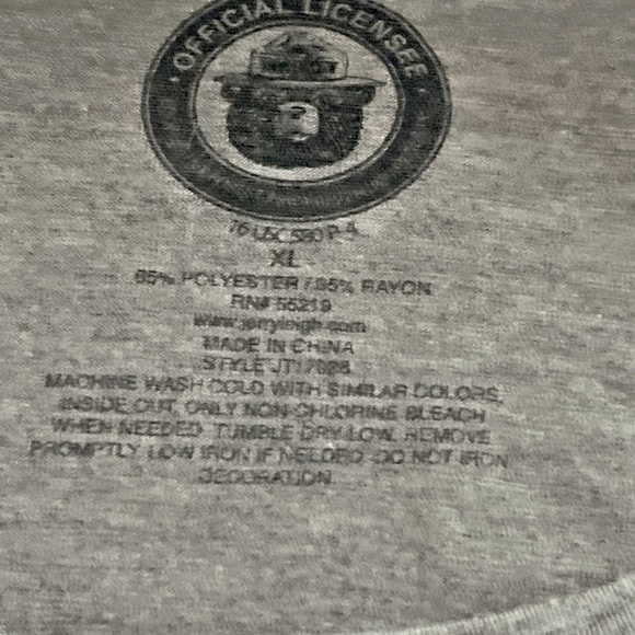 Gray Smokey Bear Graphic Tee - Picture 3 of 3